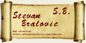 Stevan Bralović vizit kartica